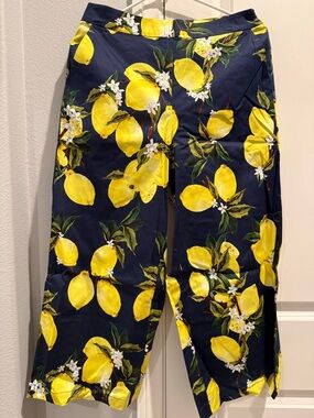 English Factory Lemon print crop pants